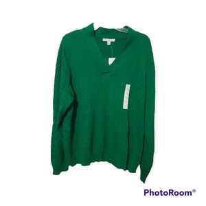 Studio Works 100% Cotton V-Neck Sweater, NWT, 3X